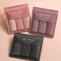Sacs d'emballage en plastique Doypack à fermeture éclair avec finition mate personnalisée pour sous-vêtements et chaussettes, emballage transparent pour culottes