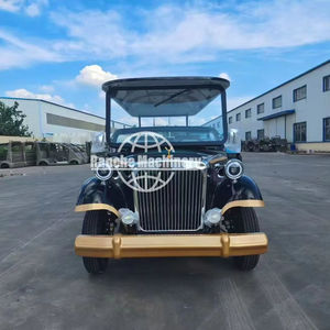 Coche Eléctrico Retro Clásico Negro Asequible para Transporte en Sitios Turísticos, Autobús Clásico Vintage para Visitas Turísticas, Carro de Golf en Oferta - Product Image 1