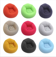 Canapé gonflable pliable moderne et chaise de camping d'extérieur - Pouf portable (sans pompe)