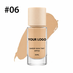 Fond de Teint Hydratant Couvrant avec Logo Personnalisé, Correcteur et Protection <span class=keywords><strong>Solaire</strong></span> 30ml, Maquillage Longue Tenue, Teinte Légère pour la Peau, 21 Couleurs, SPF 55 - Product Image 2
