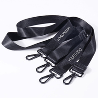 Correas de Hombro Ajustables de Nailon Negro de Alta Calidad para Mochila, con Impresión en Serigrafía