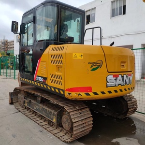 รถขุดตีนตะขาบ SANY SY 75C มือสอง 7 ตัน ปั๊มไฮดรอลิก ราคาถูก ชั่วโมงการใช้งานต่ำ รับประกัน 6 เดือน เหมาะสำหรับงานตอกเสาเข็ม - Product Image 3