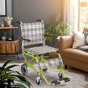 Sedia a rotelle di trasporto leggera pieghevole in alluminio Mini sedia a rotelle per le persone - Product Image 4