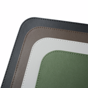 Tapis de souris carré en cuir PU imperméable antidérapant personnalisé OEM bleu marine pour le jeu, logo personnalisable, bureau, ordinateur portable - Product Image 6