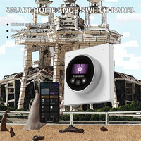 Interruptor Inteligente WiFi SQ Tuya con Control Remoto por Aplicación, Temporizador, 4 Teclas, Relés de 3 Canales y Pantalla de Control Central con Perilla