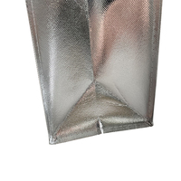 Grand sac réutilisable personnalisé non tissé laminé pp Sac fourre-tout de luxe imprimé gaufré or argent Sac à provisions non tissé