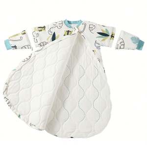 Baby Cotton Winter Wearable <b>Blanket</b> <b>Removable</b> Long Sleeves Baby Sleep Sack - Product Image 6