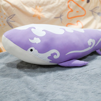 Jouet baleine en peluche bleu personnalisé motif imprimé jouet animal en peluche doux Kunpeng jouet un cadeau surprise pour un ami
