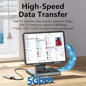 Blueendless USB 3.0 PD 100W Charger Hub Docking Station HDTV 4K RJ45 Stand Multiport 7 In 1 USB <strong>C</strong> SD TF <strong>Type</strong> <strong>C</strong> Dock Hub <strong>Adapter</strong> - Product Image 3