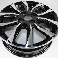 Nouvelle jante en alliage noir brillant de 15 pouces 4*100 4 trous CB 54,1 mm pour pièces automobiles de luxe sur mesure