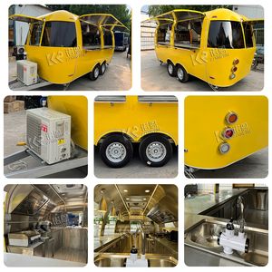 Custom OEM Food Trailer BBQ Food Truck Fully Equipped Stainless Steel Fast Food Truck Cart With CE - Product Image 5