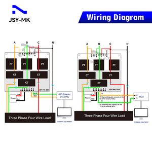 Módulo de Prueba de Corriente, Voltaje, Potencia y Vatios JSY-MK-333 63A CA, Medidor de kWh Digital Trifásico con TTL RS485 - Product Image 5