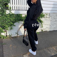 Ensemble survêtement et sweat à capuche personnalisé F5605, nouvelle mode, imprimé strass, ensemble décontracté à capuche, ensemble deux pièces, vêtements pour femmes