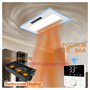 Riscaldatore da Bagno Ultra-sottile con Ventilazione, Illuminazione LED e Controllo Intelligente, Certificato RCM SAA CE FCC - Product Image 4