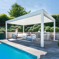Pergola rétractable de haute qualité 55 m, kit de système de toit, losanges d'extérieur, en Aluminium et biobatterie