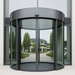 <span class=keywords><strong>Porte</strong></span> <span class=keywords><strong>de</strong></span> garage coulissante <span class=keywords><strong>automatique</strong></span> en aluminium courbé avec fonction coupe-vent pour usage extérieur, hôtels, centres commerciaux, halls, électrique - Product Image 3