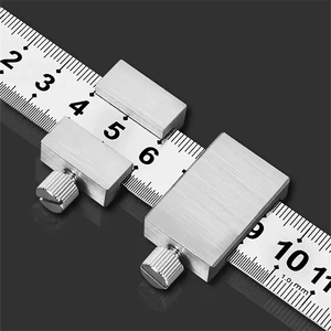 Métal Charpentier Menuiserie Carré Outils de Travail du Bois Menuiserie Acier Règle Positionnement Limite Bloc Mesure Marquage Jauge - Product Image 5