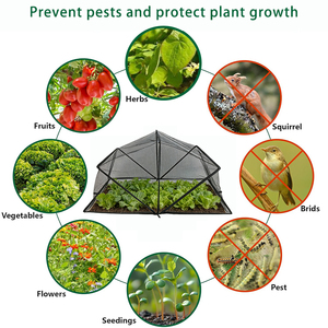HUGELEAF Steel Anti-Bird Instant Folding <b>Mesh</b> Crop Plant Cover Protects with <b>Wire</b> Frame for Pest Control Plants - Product Image 4
