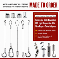 Kits de suspension de câbles personnalisables et réglables, crochets de câble en Y en laiton et acier inoxydable pour l'agencement des panneaux LED