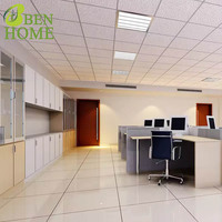 White Environmentally Friendly Pollution-Free Mineral Fiber Drop Tile 603*603Mm Mineral Wool Board