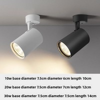Focos LED COB de Aluminio para Techo, Montaje Superficial, Ángulo Ajustable, Unidad Individual, Pequeños, para Hogar y Comercios