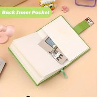 Carnet d'adresses en cuir à spirale A7 A6 A5 A3 avec serrure à code, pages doublées en tissu de haute qualité pour journal intime