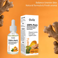 Sérum Visage Éclaircissant et Hydratant Anti-Âge au Curcuma et Vitamine C 100% Naturel, Personnalisé en Usine, pour Atténuer les Taches