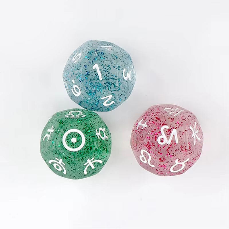 Blue Green Red / Transparent glitter