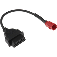 Cable adaptador de motocicleta Euro5 OBD2, conector OBD de 16 pines a Cable de diagnóstico de motocicleta de 6 pines, reemplazo para Honda Suzuki