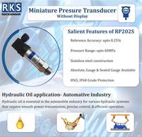 Transmetteur de pression d'eau pour compresseur d'air RKS AP202C 4-20mA 24VDC 0-20Mpa en acier inoxydable, transducteur à silicium pour gaz et huile IP65 0.5%