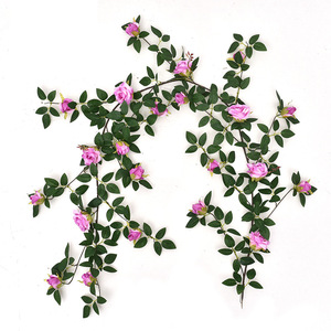 Artificial Rose <b>Vine</b> Wall Hanging Silk Flowers Natural Touch Decor For Valentine's Day - Product Image 5