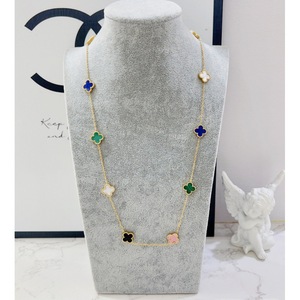 Collier <span class=keywords><strong>en</strong></span> bambou sportif double face trèfle à 10 pétales doré perle pour femme, commerce électronique transfrontalier, vente <span class=keywords><strong>en</strong></span> gros <span class=keywords><strong>en</strong></span> <span class=keywords><strong>ligne</strong></span> - Product Image 5