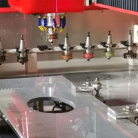 Machine automatique de découpe, polissage et fraisage CNC 3 axes pour trous de lavabo en marbre et granit, avec moteur, pompe et boîte de vitesses HUALONG Stone Machinery