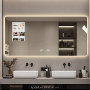 <span class=keywords><strong>Miroir</strong></span> <span class=keywords><strong>de</strong></span> maquillage intelligent rectangulaire moderne éclairé, écran tactile TV, anti-buée, haut-parleur <span class=keywords><strong>Bluetooth</strong></span>/WiFi/Android 220V, <span class=keywords><strong>miroir</strong></span> <span class=keywords><strong>de</strong></span> <span class=keywords><strong>salle</strong></span> <span class=keywords><strong>de</strong></span> <span class=keywords><strong>bain</strong></span> - Product Image 1