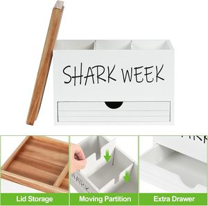 Boîte de rangement pour tampons en bois avec couvercle, tiroir, boîte de rangement pour articles de toilette féminins, boîte organisatrice pour articles divers pour femmes - Product Image 5