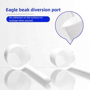 रसायन के लिए लंबे हैंडल प्लास्टिक सॉल्वेंट नमूना चम्मच के साथ एसिड और अलकाली प्रतिरोधी पिटफ बीकर - Product Image 3