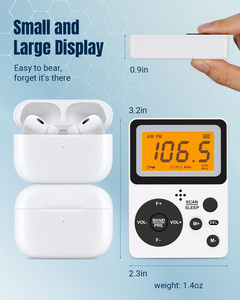 <span class=keywords><strong>Radio</strong></span> AM FM <span class=keywords><strong>de</strong></span> Bolsillo Portátil con Batería <span class=keywords><strong>de</strong></span> 2 Pilas AAA, Preajustes Manuales, Bloqueo con Llave, Temporizador <span class=keywords><strong>de</strong></span> Apagado, Mini <span class=keywords><strong>Radio</strong></span> Digital (Sin Altavoz) - Product Image 3