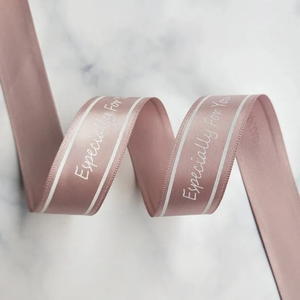 Lujo personalizado marca <span class=keywords><strong>nombre</strong></span> serigrafía regalo decoración joyería paquete cinta de satén - Product Image 4