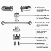 Amortisseur de vibrations Stockbridge série FD FR en alliage d'aluminium pour ligne de transmission aérienne, anti-vibrations, pour applications électriques