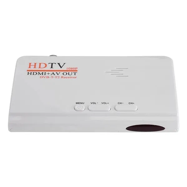 Kotak TV DVB-T2 Full HD 1080p, penerima Digital tipe Plug EU, dengan garansi 12 bulan bersertifikasi CE