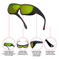 Lunettes à rayonnement IR Diode Ipl OD5 OD7 800-1100 Machine de découpe de fibres 740-850nm Lunettes de protection laser pour protection des yeux