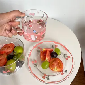 Solhui Leuke Ins Tulp Konijn Hoge Borosilicaatglas Glas Melk Koffie Mokken En Kopjes