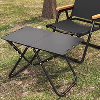 Table Tactique Pliante Moderne en Acier Inoxydable pour Extérieur, Étanche, Portable, avec Pieds en X, pour Camping, Randonnée, Jardin (6 Places)