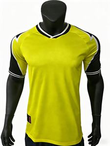 <span class=keywords><strong>Ensemble</strong></span> de survêtement de football rétro <span class=keywords><strong>Dortmund</strong></span> Vintage Kit, maillot de football 100% polyester, séchage rapide, imperméable, extensible, service OEM - Product Image 1