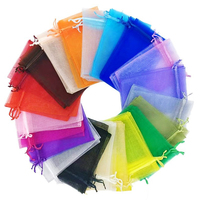 Kantong Organza Mini 7*9cm Grosir untuk Bisnis Kecil, Kantong Jala Perhiasan, Hadiah Pesta, Hadiah Ulang Tahun, Kantong Hadiah Promosi