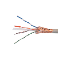 Kabel LAN Indoor OWIRE Cat 6 SF UTP Konduktor Padat Tembaga Bebas Oksigen 23AWG Berpelindung Ganda 250MHz Sesuai Standar ANSI/TIA 568.2-D
