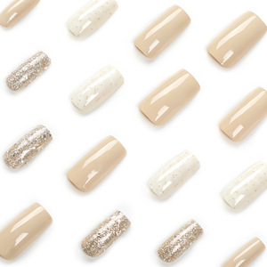 Nouveaux produits : Faux ongles en acrylique <span class=keywords><strong>nude</strong></span> brillants de haute qualité à presser pour usage quotidien, fournitures d'art ongulaire 3D, naturels et confortables - Product Image 4