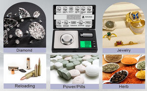 Balance de précision numérique portable de poche 50g/0.001g 200/0.01g avec écran LCD pour bijoux, médicaments, or et <span class=keywords><strong>poudre</strong></span> de recharge - Product Image 6