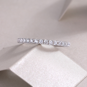 Bague Éternité en Moissanite VVS, Argent 925 Plaqué Platine, pour Femme, Anniversaire <span class=keywords><strong>de</strong></span> Mariage, Vente en Gros Directe d'Usine Américaine, Sans Tarifs - Product Image 3