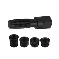 Kit de réparation de filetage de bougie d'allumage Outils de réparation de bougie d'allumage refiletée Alésoir de bougie d'allumage 4 inserts